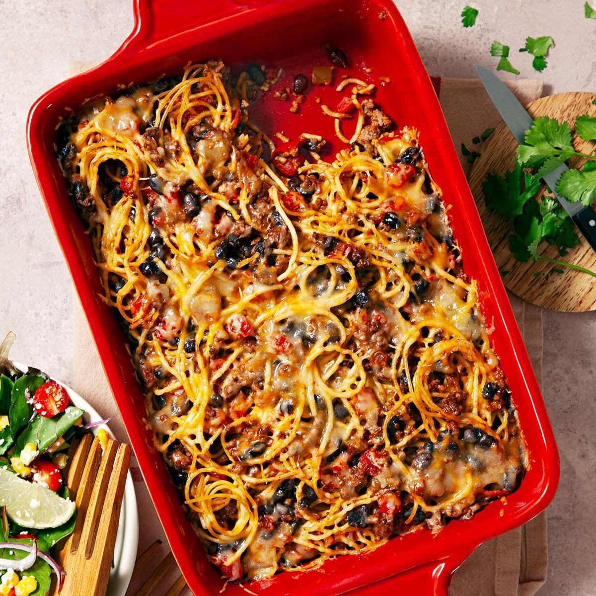 Kid-Friendly Taco Spaghetti Casserole for Busy Families